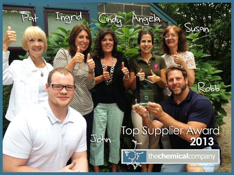 top supplier award 2013 - The Chemical Company | Chemical Distributor