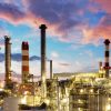 Oil and gas industry - refinery at twilight - factory - petroche Oil and gas industry - refinery at twilight - factory - petrochemical plant