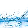 blue water splash splashing blue water on white background