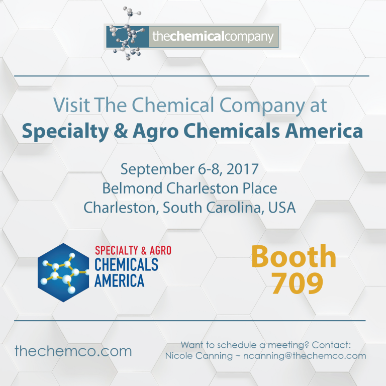 Visit TCC at Specialty Agro & Chemicals America, September 68 in