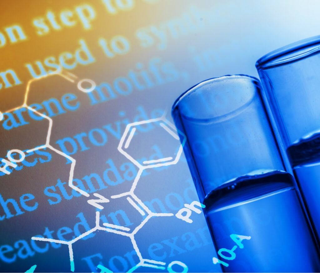 chemical tubes and symbols