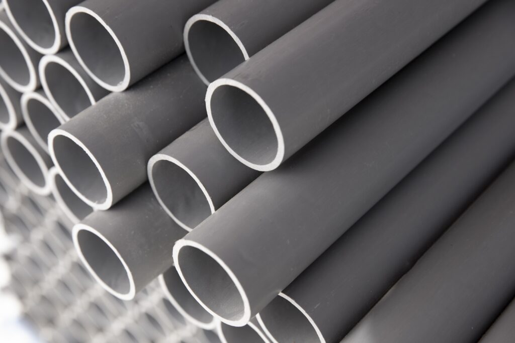 assortment of gray pvc pipes
