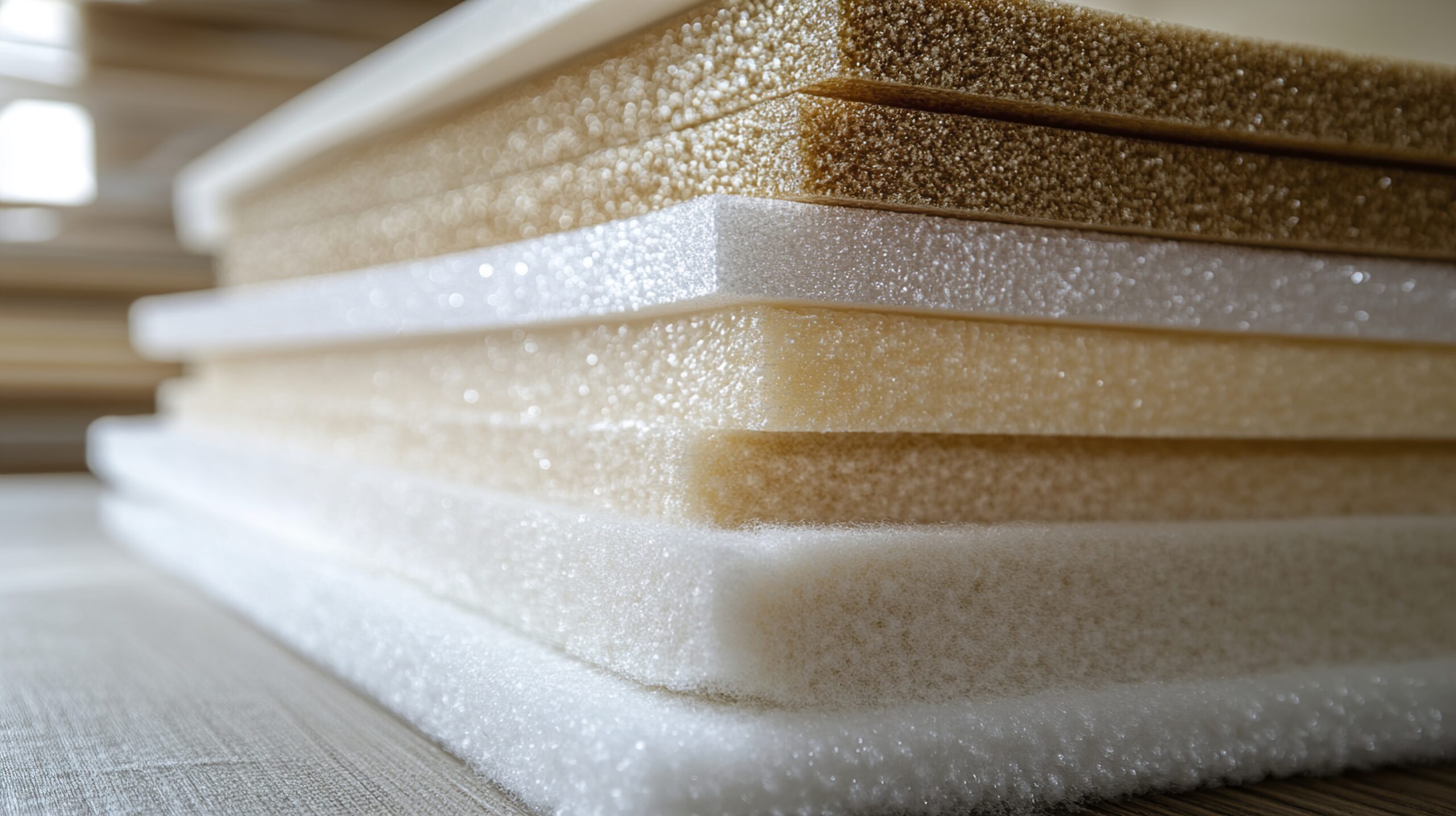 stack of polyurethane foam
