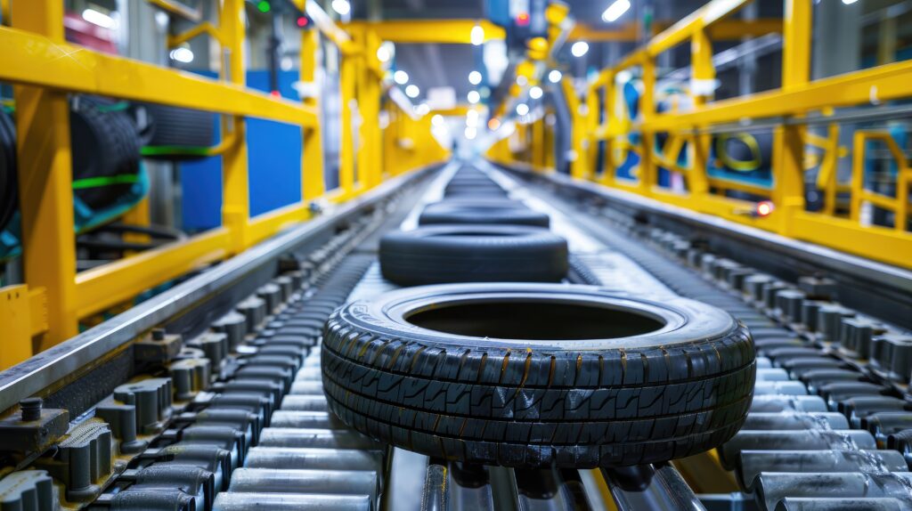 conveyor belt of tire manufacturing
